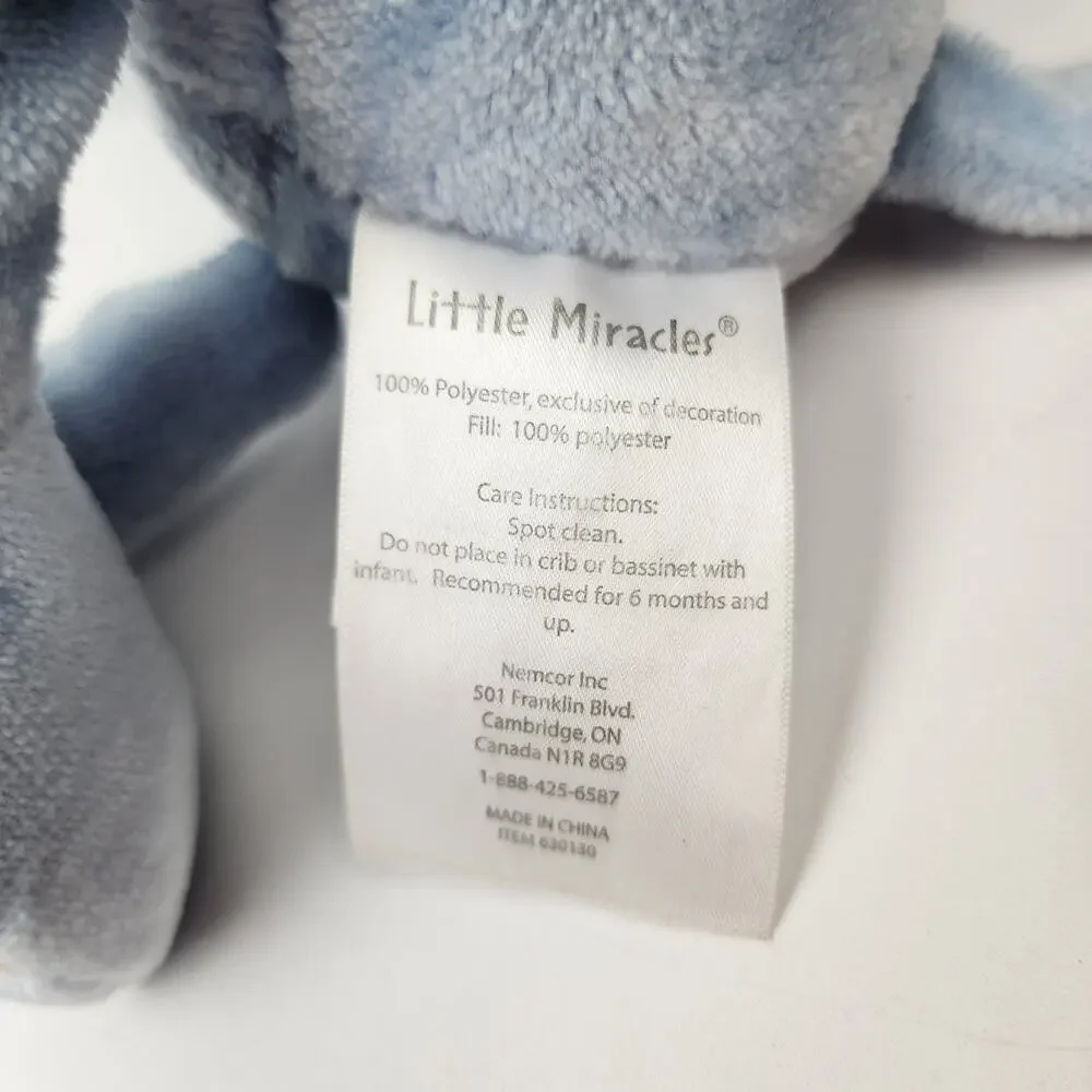 Costco Little Miracles Plush Puppy Dog Lovey Blue Gray 13